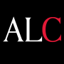 Square icon with letters ALC on black background. The A and L are white. The C is red.